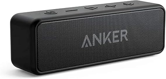 Anker soundcore 2 Portable Bluetooth Speaker, Stereo Sound, IPX7 | BassUp, 24H Playtime, Bluetooth 5, Wireless Speaker for Home, Outdoors, Travel