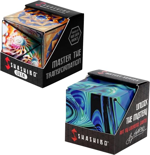 Shashibo DODECA and Octa Magnetic Puzzle Cube, Bundle of 2