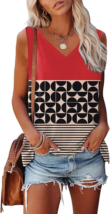 Womens Tank Tops Sleeveless Yoga Shirts Summer Tops Loose Fit Running Athletic Shirts