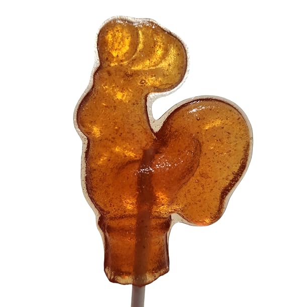Sriracha Hot Sauce Flavored Rooster-Shaped Lollipop