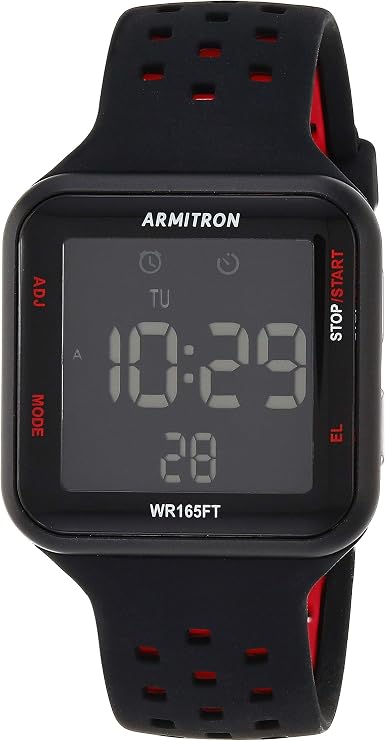 Armitron Sport Unisex Digital Chronograph Silicone Strap Watch, 40/8417