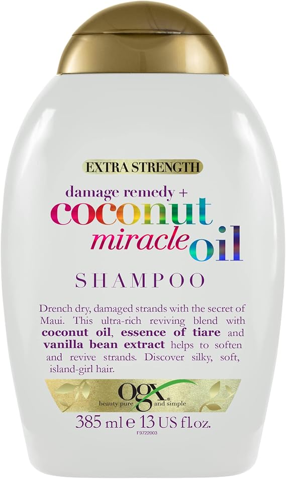 ogx anti-wear sulfate-free coconut miracle oil shampoo 385 ml