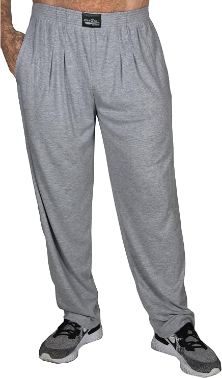 Crazee Wear Heather Grey Baggy Sweatpants, Loose Fit Gym Workout Pants with Two Front Pockets...