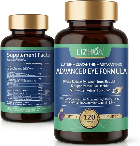 Lutein and Zeaxanthin Supplements,40mg+8mg,Astaxanthin,120 Veggie Caps