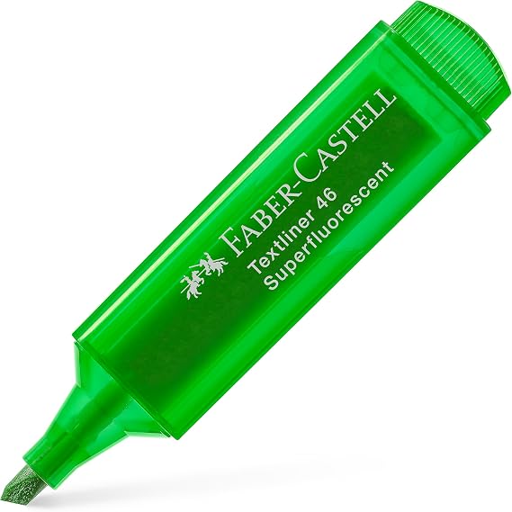 Faber-Castell 154663 - Textliner 1546 işaretleme kalemi, doldurulabilir, yeşil