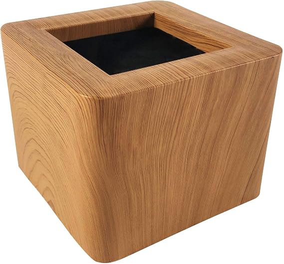 Bed and Furniture Risers 3 Inch Heavy Duty New Upgrade 4 Pack - Lifts Up to 2200 LBs Couch, Desk, Table or Chair Risers More Realistic Woody Feel Light Wooden Color