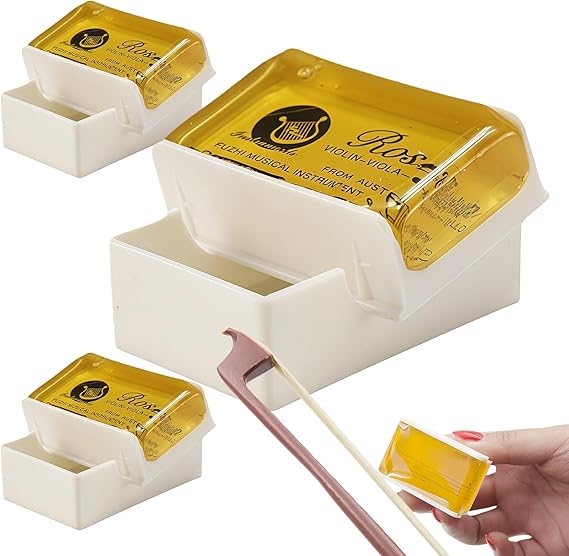 3Pcs Violin Rosin, Perfect for Professional and Beginner Musicians, Light Low Dust, For Violin Viola and Cello Bows String Music Instrument Accessory