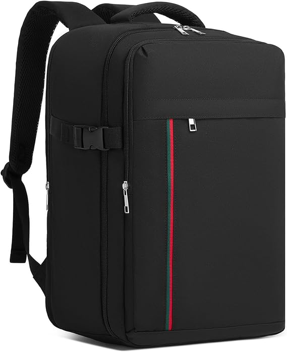 Kono 20L Airline Approved Casual Daypack bag, 15.6" Laptop Backpack, Black