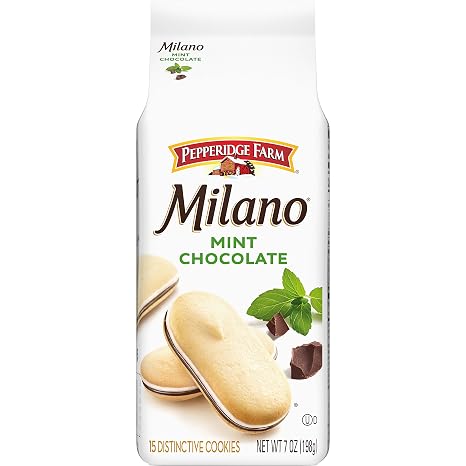 Pepperidge Farm Milano Mint Chocolate Cookies, 7 oz. Bag