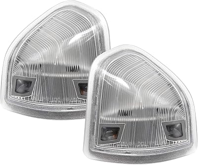 68302828AA 68302829AA Left and Right LED Side Mirror Turn Signal Light Replacement for 2010-2018 Dodge Ram 1500 2500 3500 4500 5500, 2 Pcs Clear Cover Lens