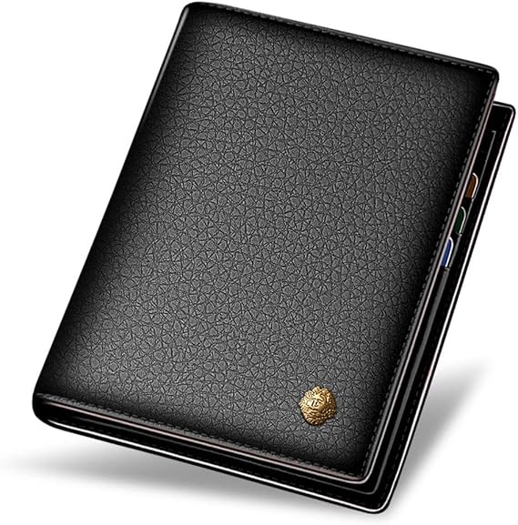 LAORENTOU Genuine Leather Wallets for Men, Gift Box Packing Men's Slim Wallets Credit Card Holders Casual Men Purses