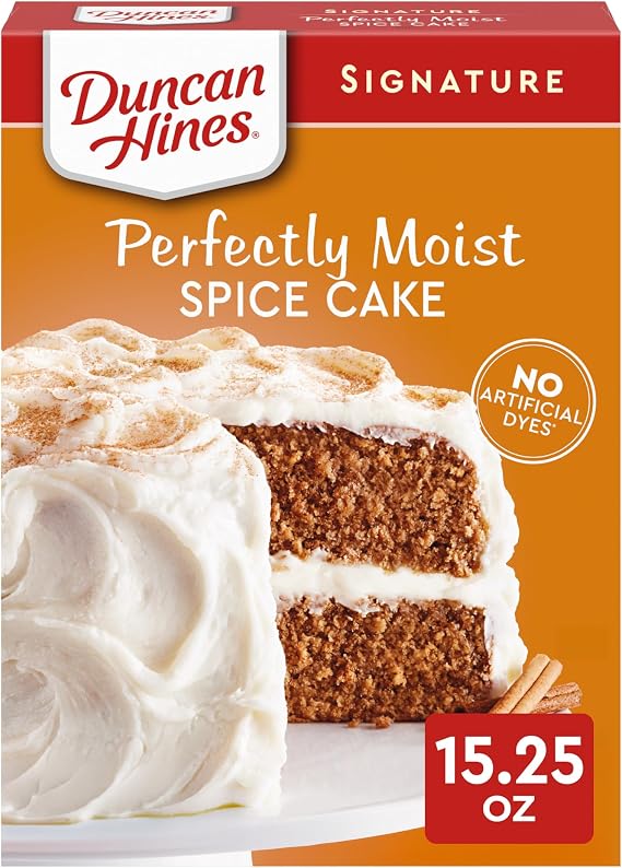 Duncan Hines Spice Cake Mix, Halloween Baking, 15.25 oz.