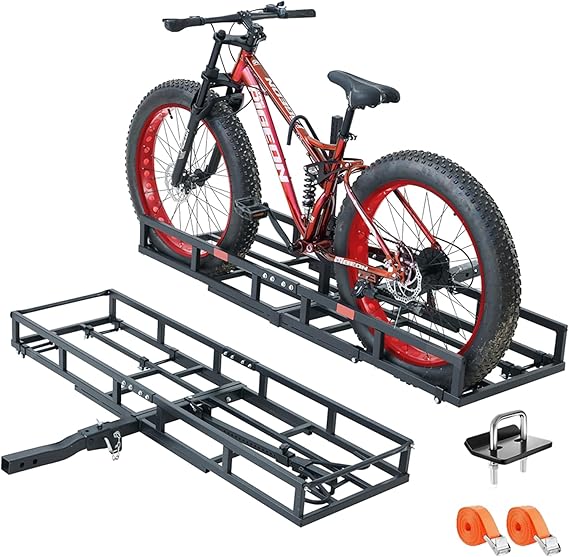 Hitch-Mount Bike Rack for Ebike Heavy-Duty - Fits 2 Electric/Fat-Tire, Fits 2" Receiver for Car SUV Truck RV Minivan