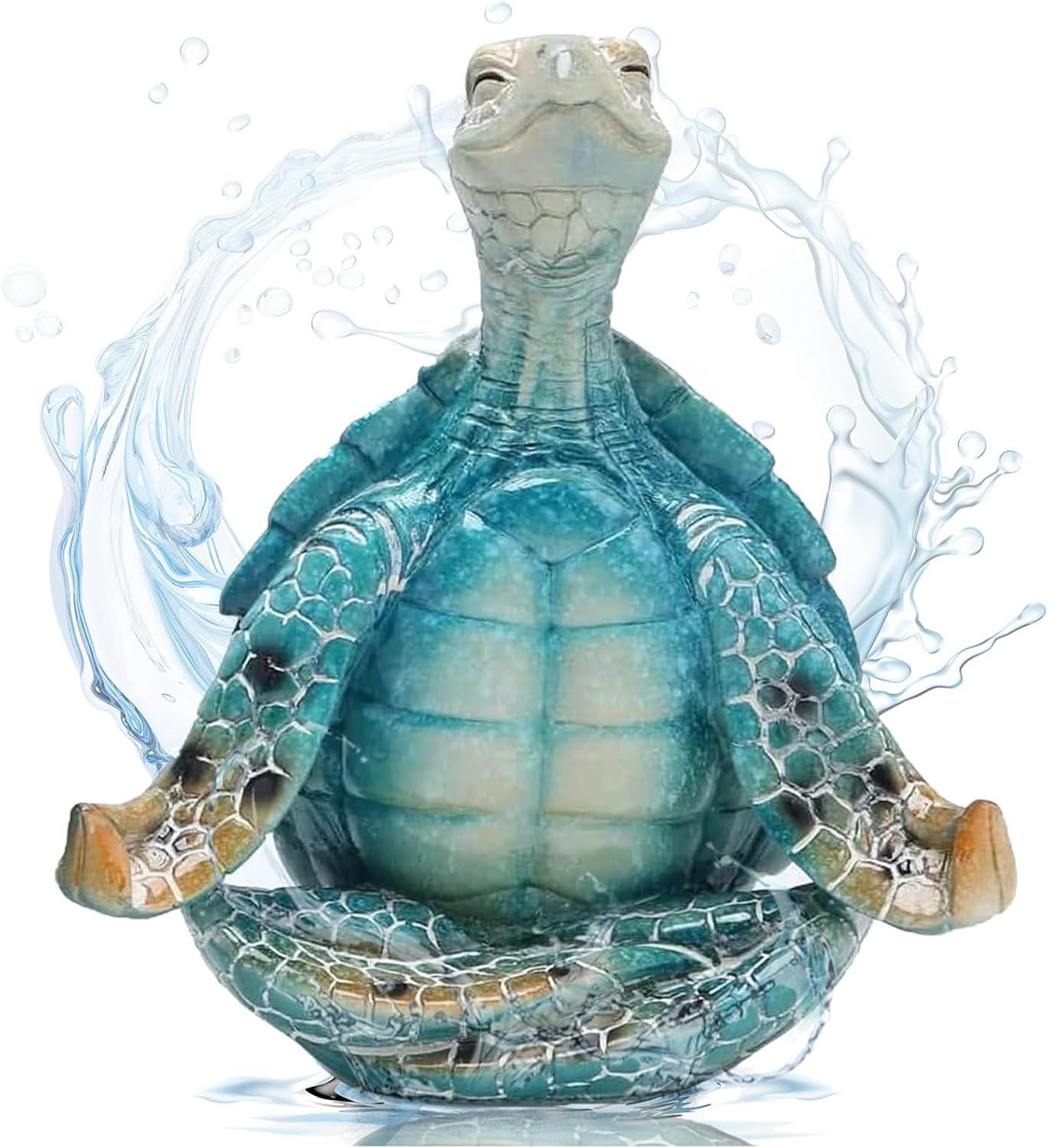 Sea Turtle Yoga & Meditation Resin Figurine - Coastal Zen Garden Decor for Home Office, Beach Theme Birthday Gifts for Women, Mom, Grandma