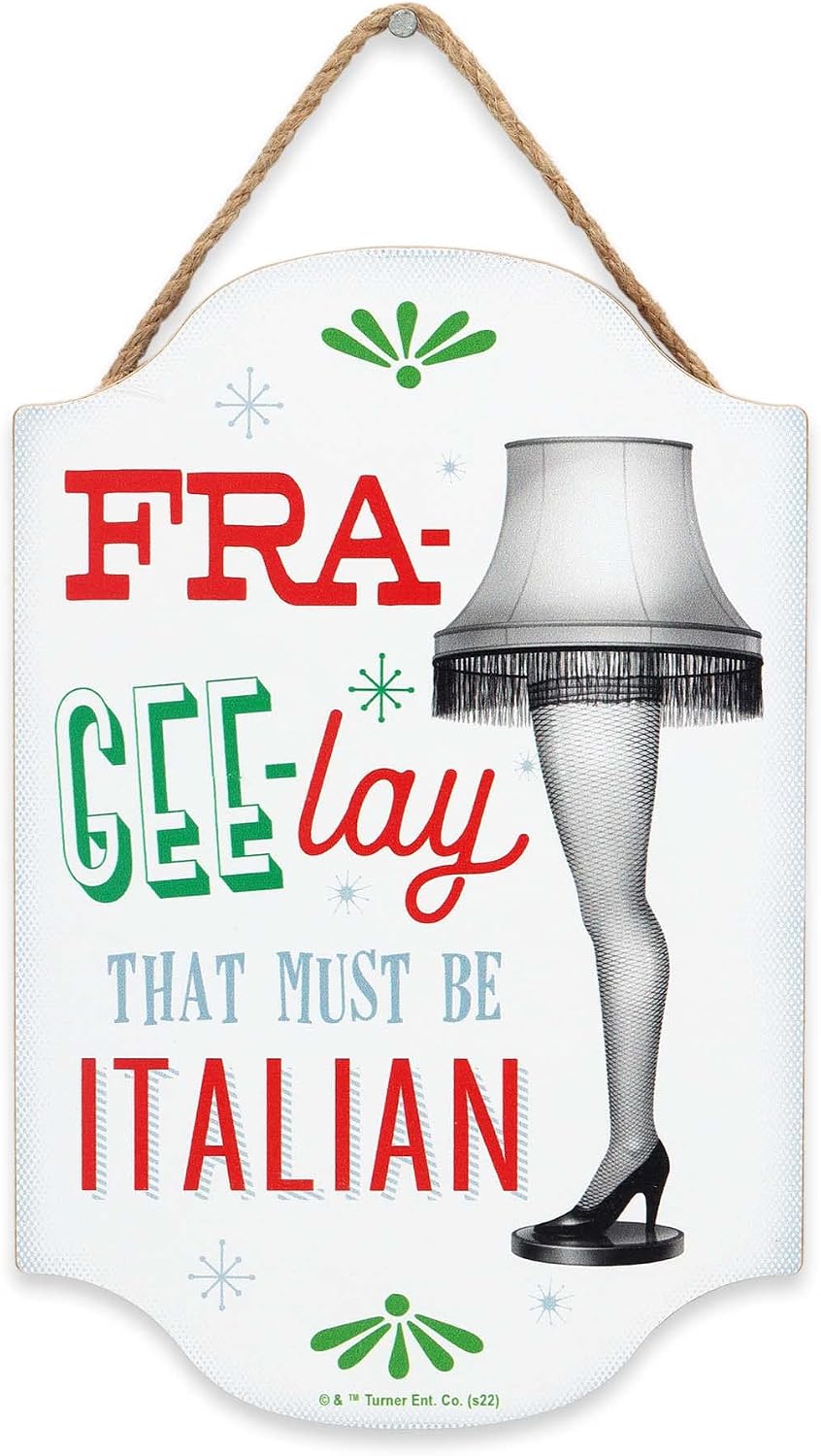A Christmas Story Fra-Gee-Lay Leg Lamp Hanging Wood Wall Decor - Funny Christmas Story Movie Sign