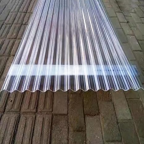 Corrugated Roofing Sheets,Clear Roof Sheet,1.5mm Thick FRP Daylighting Plate,Flame Retardant Cladding Walling Sheeting,Rainproof Board,Roof Panels for Garage Carport (3 Pcs,0.9x1m/35x39in)