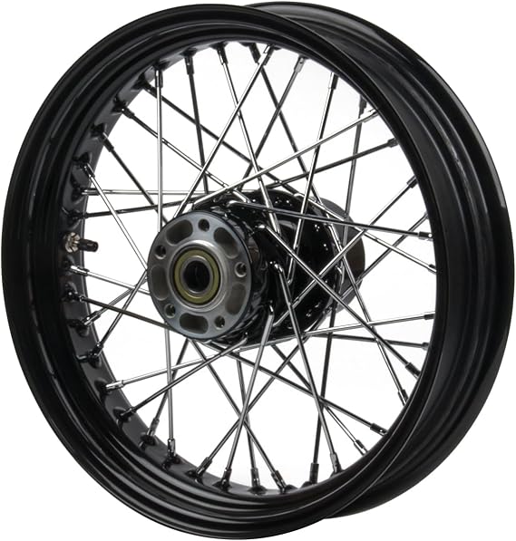 16x3.5" Front Wheel for '18-later Street Bob Softail Standard 16 Inch FXBB FXBBS FXST Black Tubeless Aluminum 40 Spokes Wheel Stock Replacement Parts (16x3.5 Front Black)