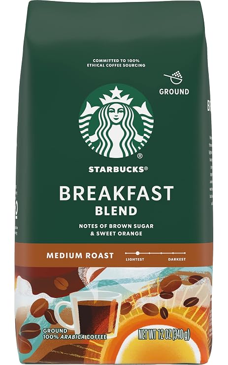 Starbucks Breakfast Blend Medium Ground Coffee 12 Oz.