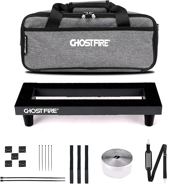 Ghost Fire Guitar Pedal Board Aluminum Alloy 0.8lb Super light Effect Pedalboard13.7''x5.5'' with Carry Bag,SPL-01