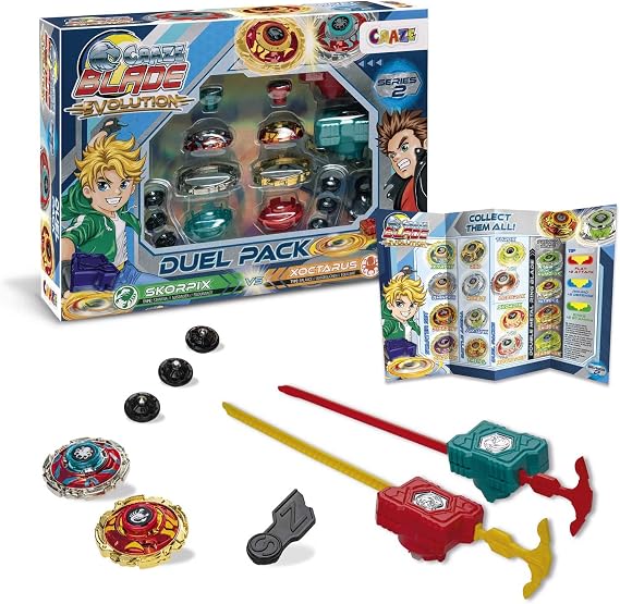 CRAZE Blade Battle Spinner – Skorpix Xoctarus Evolution 35993 Metal Spinning Top for Children, Blade Toy