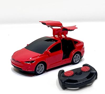 T-Power! Dynamic Remote Control Car 1:24 Scale RC Vehicle Great Gift for Children Remote Control Car Model with Falcon Door in Red Color