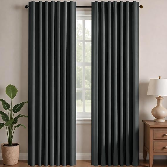 Deconovo Blackout Curtains for Bedroom, Living Room Curtains 45 Inches Long