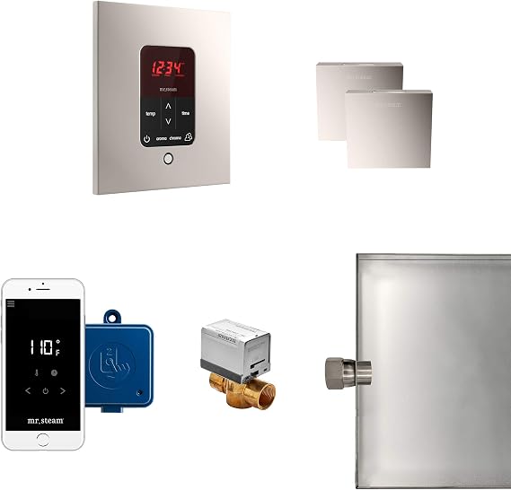 Mr. Steam Butler Square Max Package (Polished Nickel)