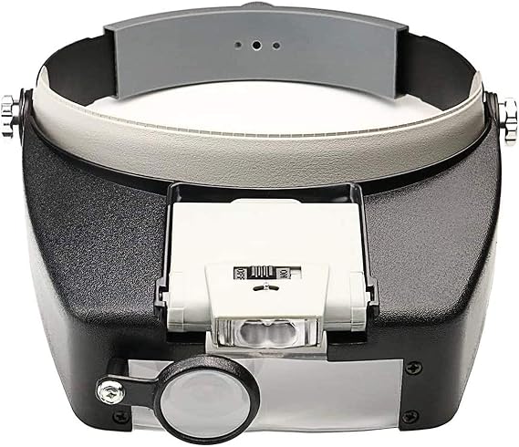 Headband Magnifier with Light,Glasses for Close Work,10X