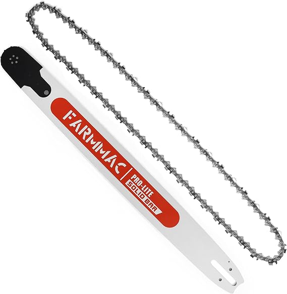 24 Inch Chainsaw Guide Bar & Chain Combo Alloy Chainsaw Bar, 3/8" Pitch 0.058" Gauge, 84 Drive Link, Full Chisel Chain, Fit for Husqvarna Echo Shindaiwa Poulan Partner Dolmar Efco Jonsered