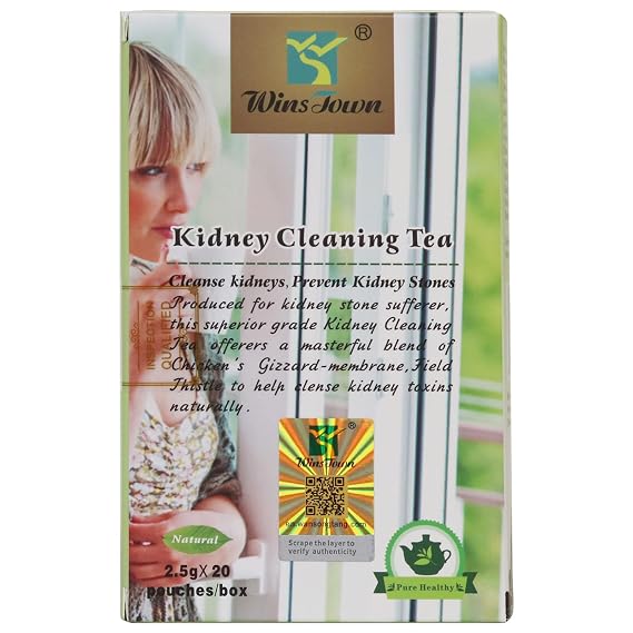 Wins Town Kidney Stones Cleaning Tea, Caffeine Free, 20 Teabags