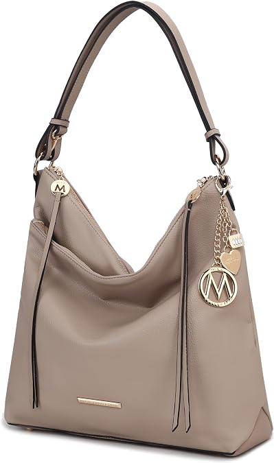 MKF Hobo Bag for Women PU Leather Shoulder Purse Pocketbook Fashion Top Handle Multi Pocket Handbag