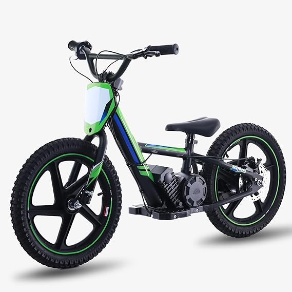 Lightweight Electric Dirt Bike for Kids, 340W Powerful Racing Grade Motorcycle Up to 12MPH, 24V Detachable Battery, 16-Inch Off-Road Tires, 3-Speed Modes Mini Motocross Bike- Ideal for Ages 5-8