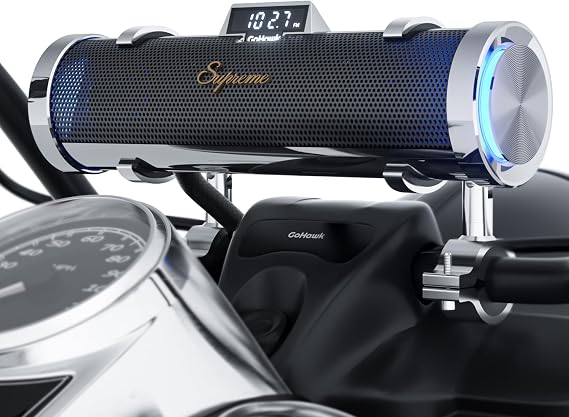 GoHawk Motorcycle Speakers Bluetooth 6-Speaker Radio Audio System