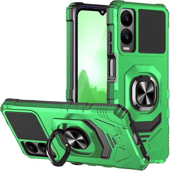 TJS Compatible for Cricket Icon 6 Phone Case, AT&T Verge Case (Green)