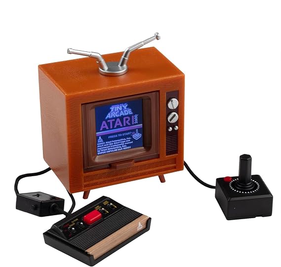 Tiny Arcade Atari 2600 Mini Console 3.5 Playable Retro TV & Controller with 10 Classic Games Including Pac-Man & Breakout -Portable Vintage Gaming System w/ Sound - Gift for Kids & Adults Ages 8+
