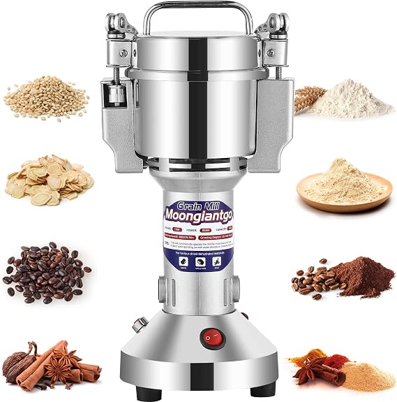 Moongiantgo Grain Mill Grinder Electric, 150g Upright, 110V