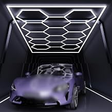 Hexagon LED Lights,DIY Honeycomb LED Ceiling Light Kit,Hexagon Led Ceiling,672W Ultra Bright Workshop Lighting,for Garage/Gym/Exhibition Hall 14-HEX