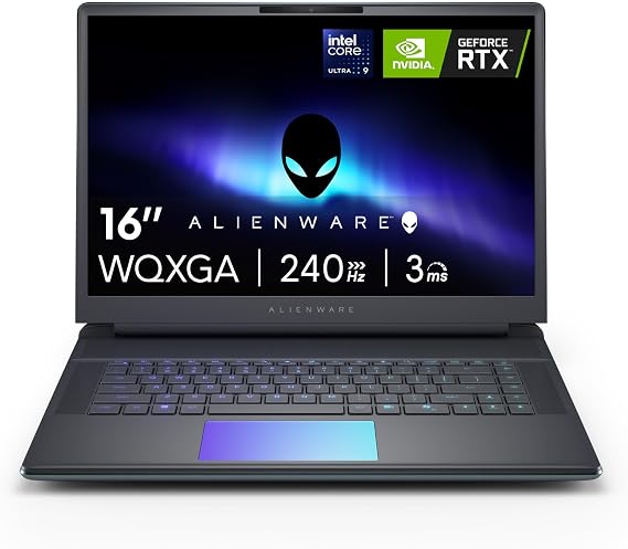 Alienware 16 Area-51 Gaming Laptop, RTX5070, Intel Core Ultra 9 275HX | 2560x1600 Display, 240Hz, 32GB DDR5 RAM, 1TB SSD, NVIDIA GeForce, Windows 11 Home, Esports Ready, AA16250