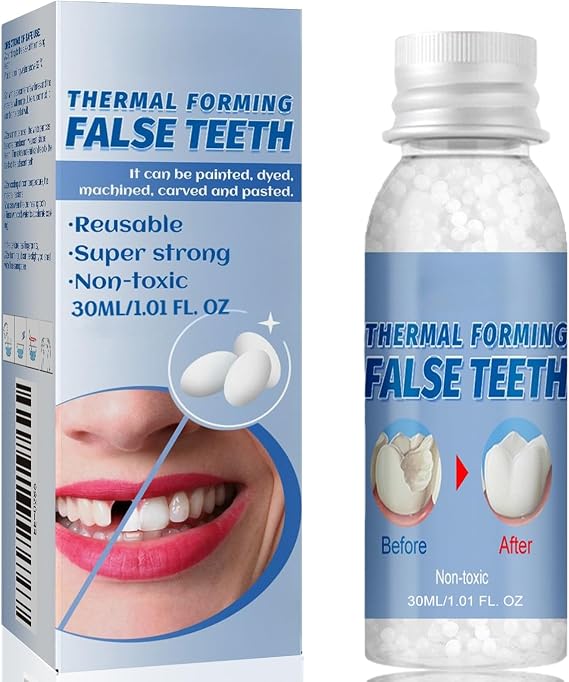 Tooth Filling Repair Kit, Temporary Tooth Filling, Tooth Filling Repair Kit,Tooth Repair Beads,Missing Tooth Replacement Kit,Moldable False Teeth for Fixing,Filling Missing Broken Tooth,Dental Repair