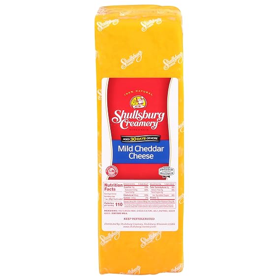 Shullsburg Creamery Mild Cheddar Cheese, 5 Pound Loaf