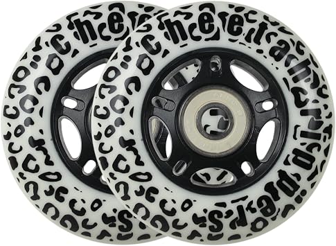 WHITE CHEETAH Wheels for RIPSTICK ripstik wave board ABEC 9 76MM 89A OUTDOOR Model: DECK