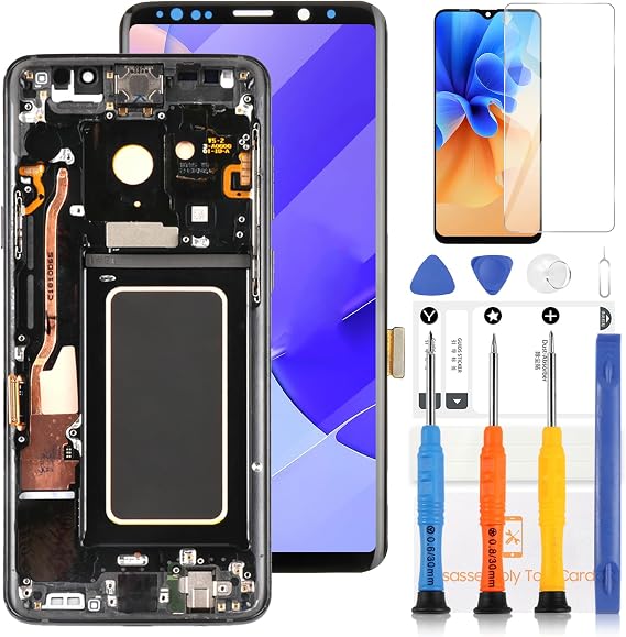 OLED for Samsung Galaxy S9 Plus Screen Replacement for Display Samsung S9 Plus G965 G965U G965W G9650 SM-G965F SM-G9650/DS SM-G965F/DS LCD Display Touch Screen Digitizer Assembly with Frame