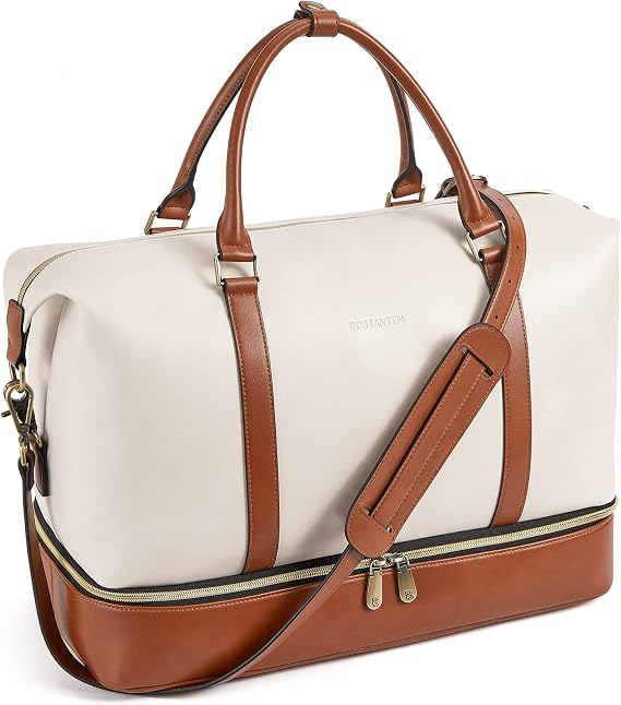 BOSTANTEN Weekender Bags for Women Leather Travel Duffle Bag