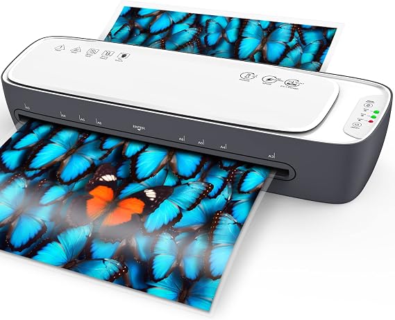 Qfun 13-Inch Thermal & Cold Laminator Machine 11x17 with Laminating Sheets