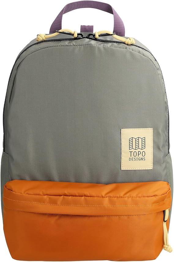 Topo Designs Dash Pack, Lightweight Laptop Backpack, 100% Recycled Materials, Fair Wear + WRAP Certified, 17L (Beetle/Spice)