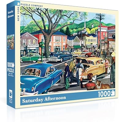 New York Puzzle Company - General Motors Saturday Afternoon - 1000 Piece Jigsaw Puzzle for Adults