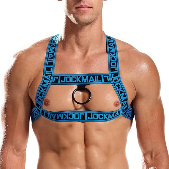 JOCKMAIL Letter Shoulder Strap Men's Binding Bandage Fitness Muscle Chest Strap