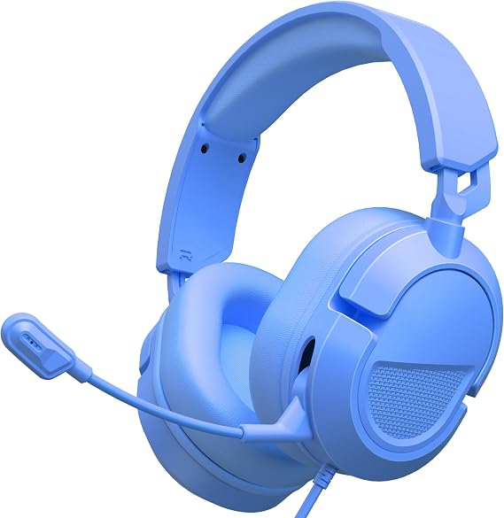 Gaming Headset for PS5PS5ProPS4Xbox Series XXbox Series S/OnePC 207g Headset with Clear Mic for Work 2025 Upgrade Wired Gaming Headphones with Mic3.5mm Splitter79in Cable.Gamer Gifts