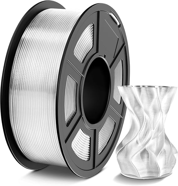 TECBEARS PETG Filament 1.75, 1kg Clear | Strong Toughness PETG, Good Layer Adhesion, High Precision 3D Printer Filament, Dimensional Accuracy 0.02mm, 1kg/Spool