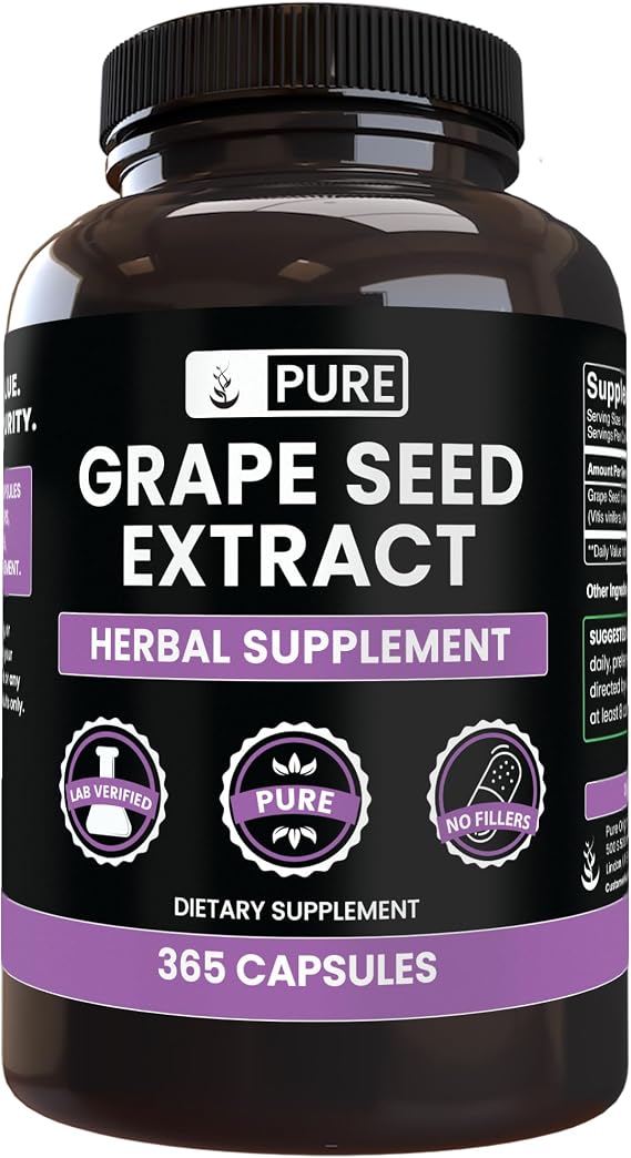 Pure Original Ingredients, Grape Seed Extract, 365 Capsules | For ingredient-focused supplementation